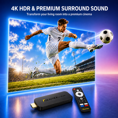 ColaStick V1 Plus 4K Ultra HD HDR streaming quality — crystal clear picture on any TV