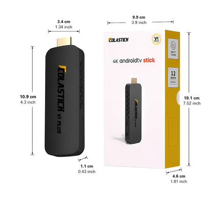 ColaStick V1 Plus dimensions — compact pocket-size HDMI streaming stick size reference