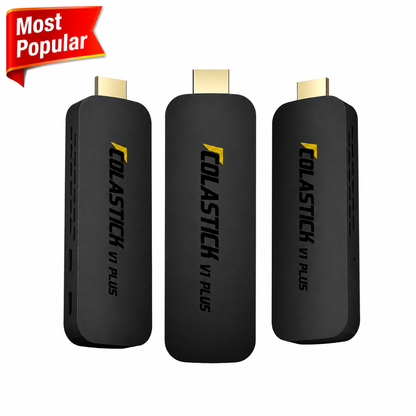 ColaStick V1 Plus pocket-size comparison — tiny HDMI streaming stick fits in your hand